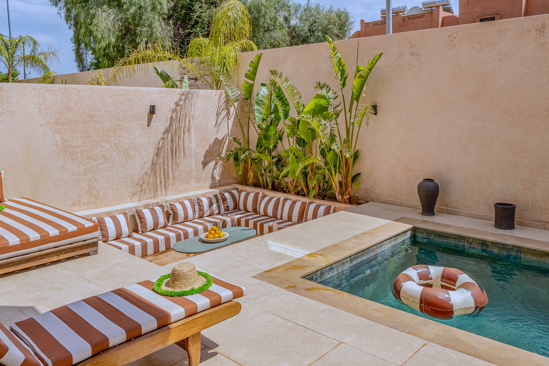 Terrasse piscine villa luxe Marrakech — Villa Camélia