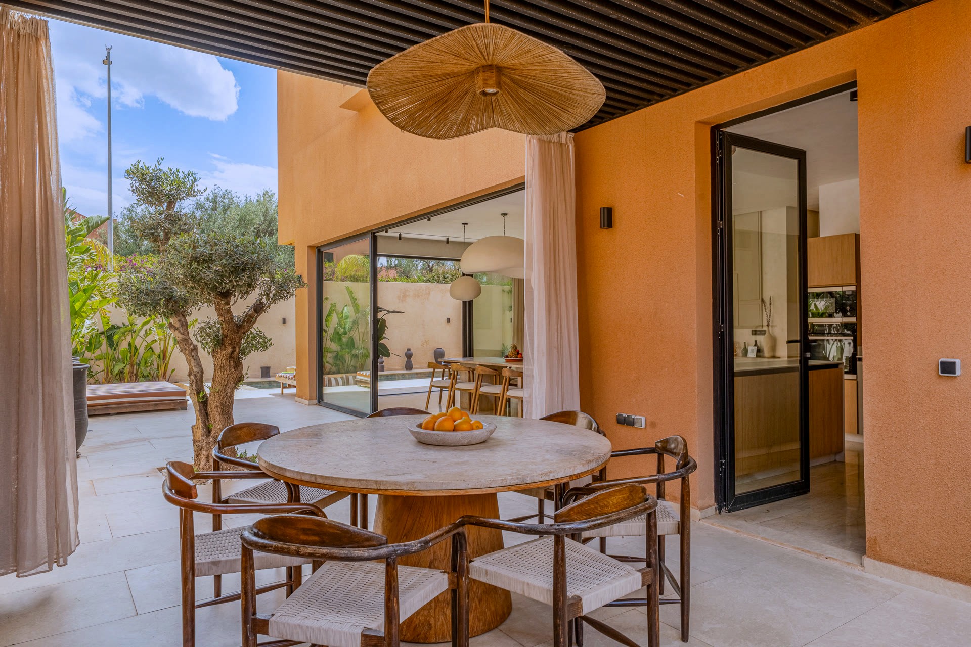 Terrasse ombragée, villa privée Marrakech — Villa Camélia