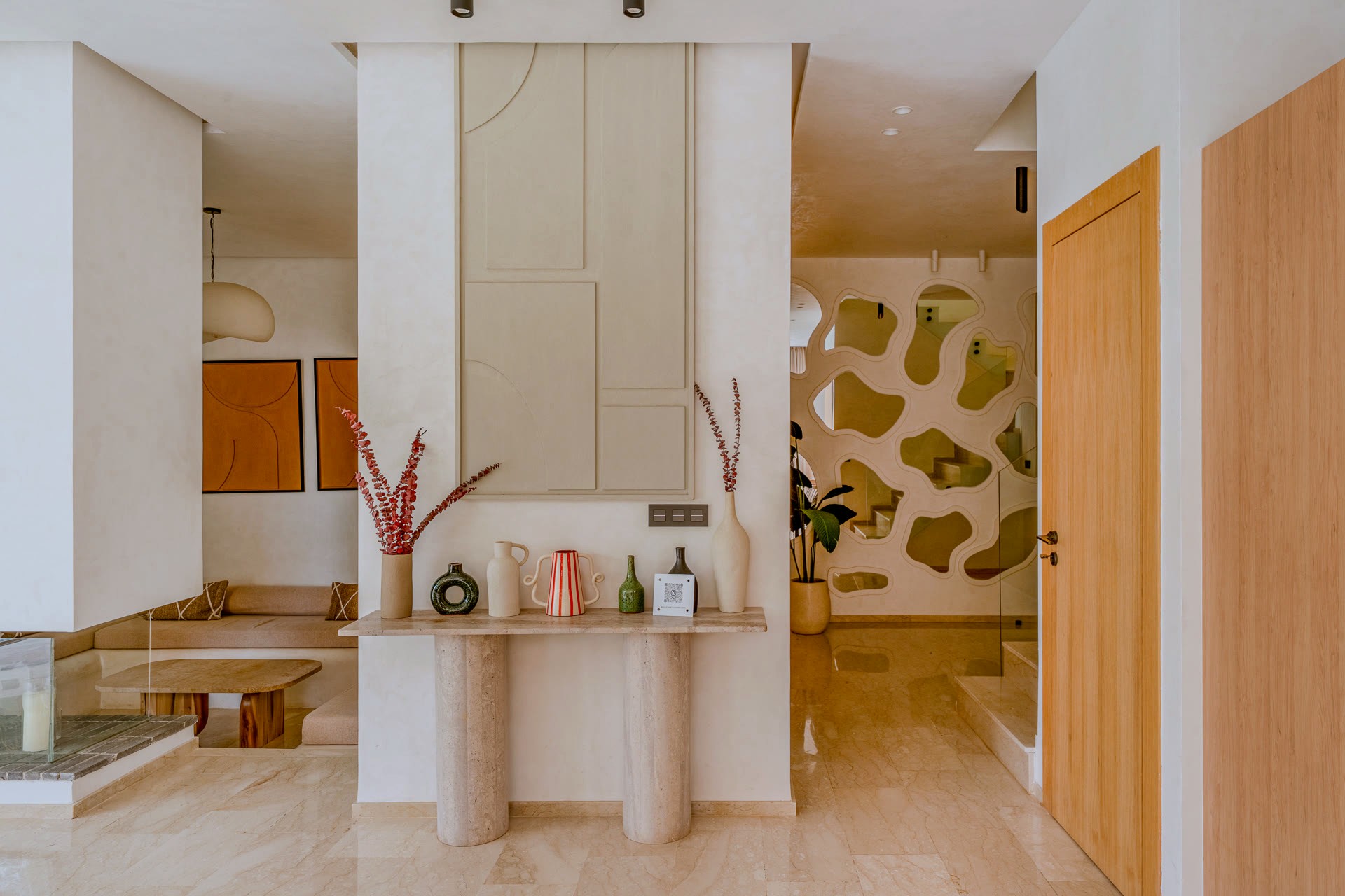 Hall de vie, villa de luxe Marrakech — Villa Camélia